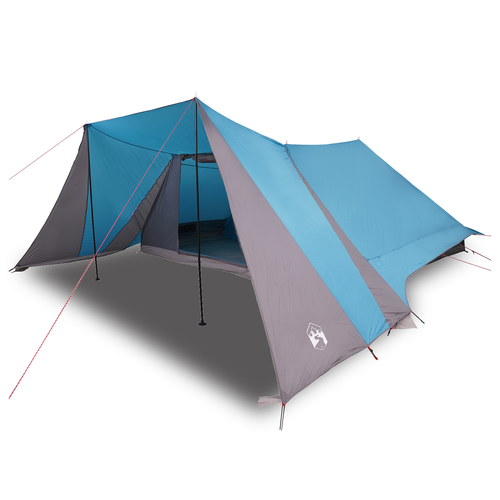 Tenda Familiare con Veranda Estesa - Blu - Impermeabile per 12 Persone