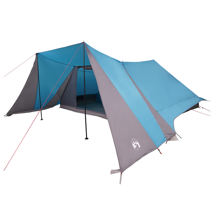 Tenda Familiare con Veranda Estesa - Blu - Impermeabile per 12 Persone