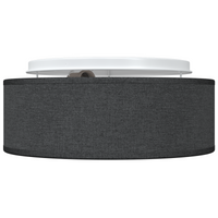 Lampada da soffitto  Flush Mount Nera Ø 30 cm in Tessuto con attacco E27