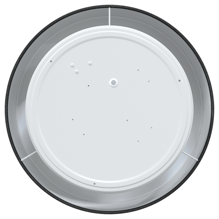 Lampada da soffitto  Flush Mount Nera Ø 30 cm in Tessuto con attacco E27