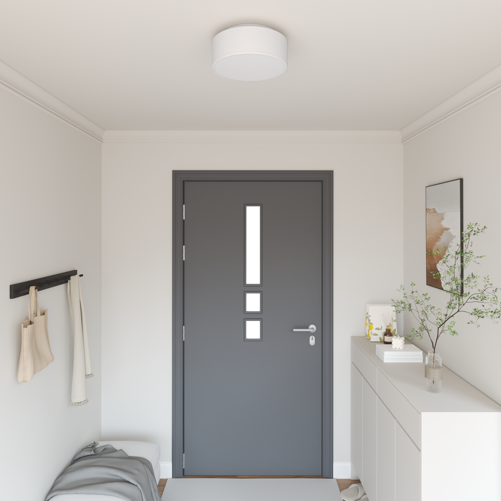 Lampade da soffitto a filo bianche Ø 30 cm in tessuto E27