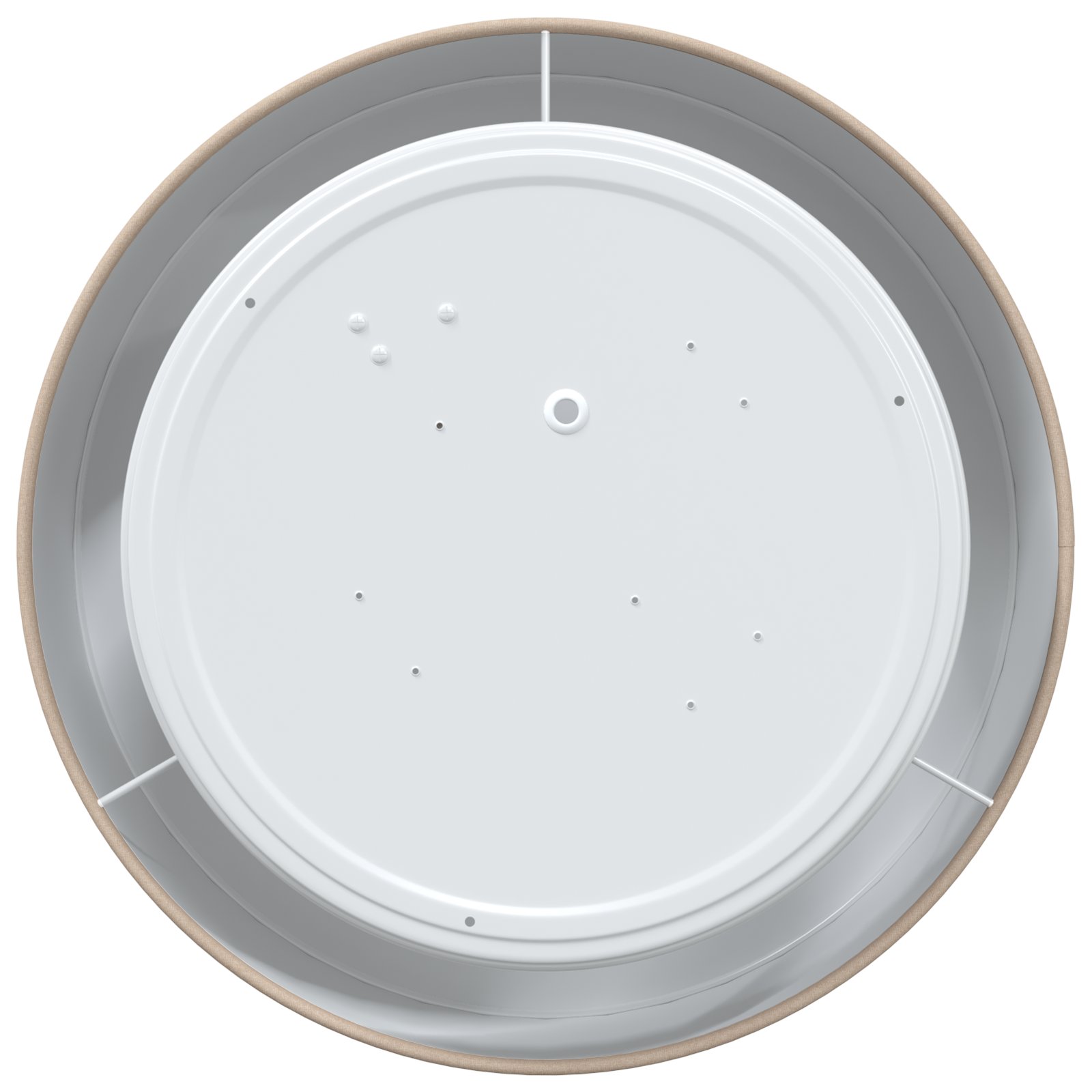 Lampade da soffitto a incasso Tortora 30 cm Tessuto E27