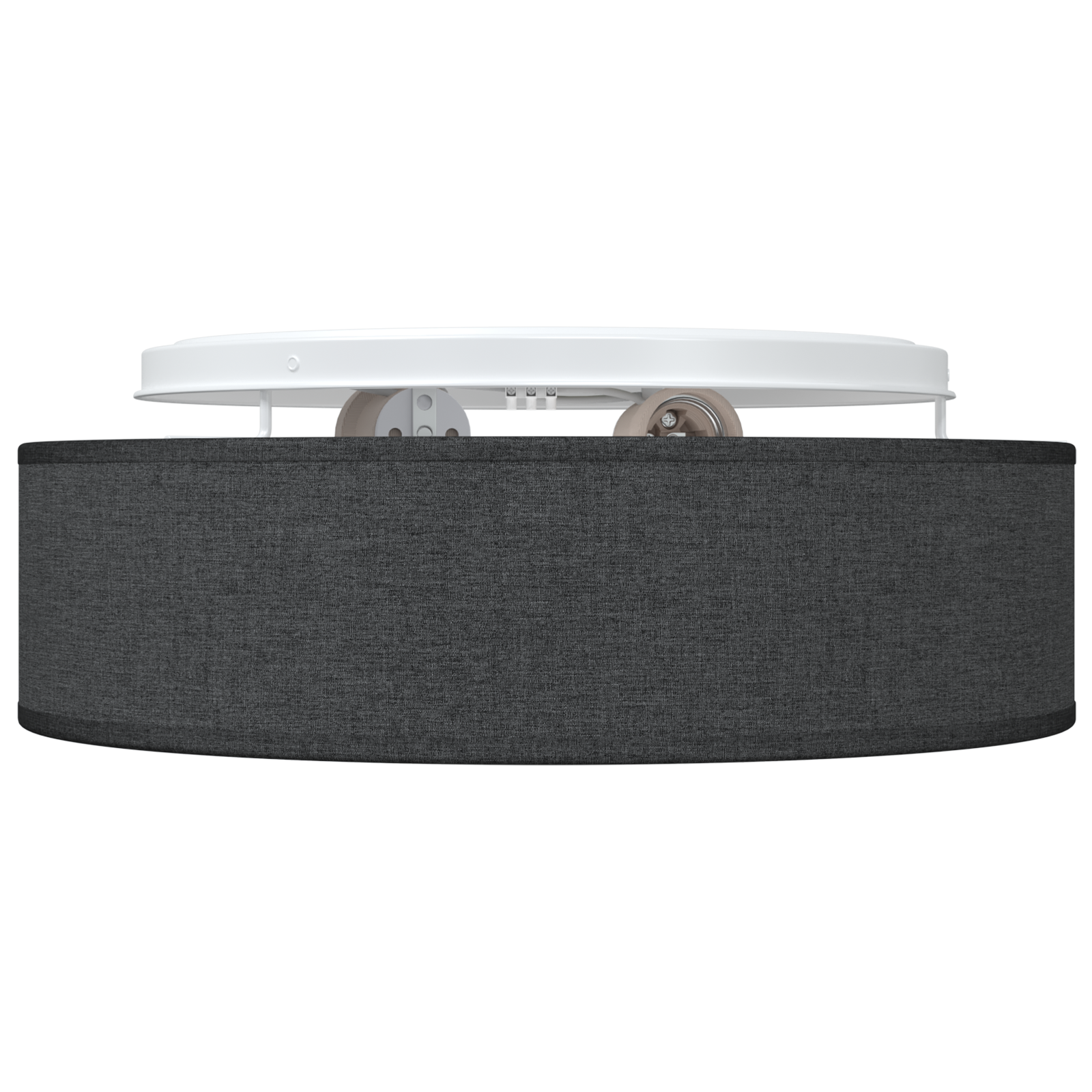 Lampade a Soffitto a Incasso Nere Ø 38 cm Tessuto E27