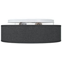 Lampade a Soffitto a Incasso Nere Ø 38 cm Tessuto E27