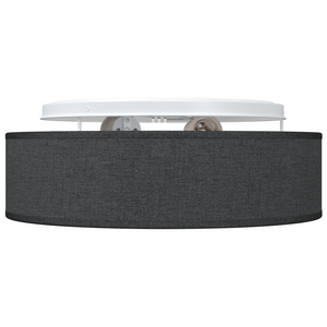 Lampade a Soffitto a Incasso Nere Ø 38 cm Tessuto E27