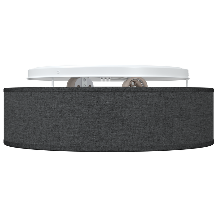 Lampade a Soffitto a Incasso Nere Ø 38 cm Tessuto E27