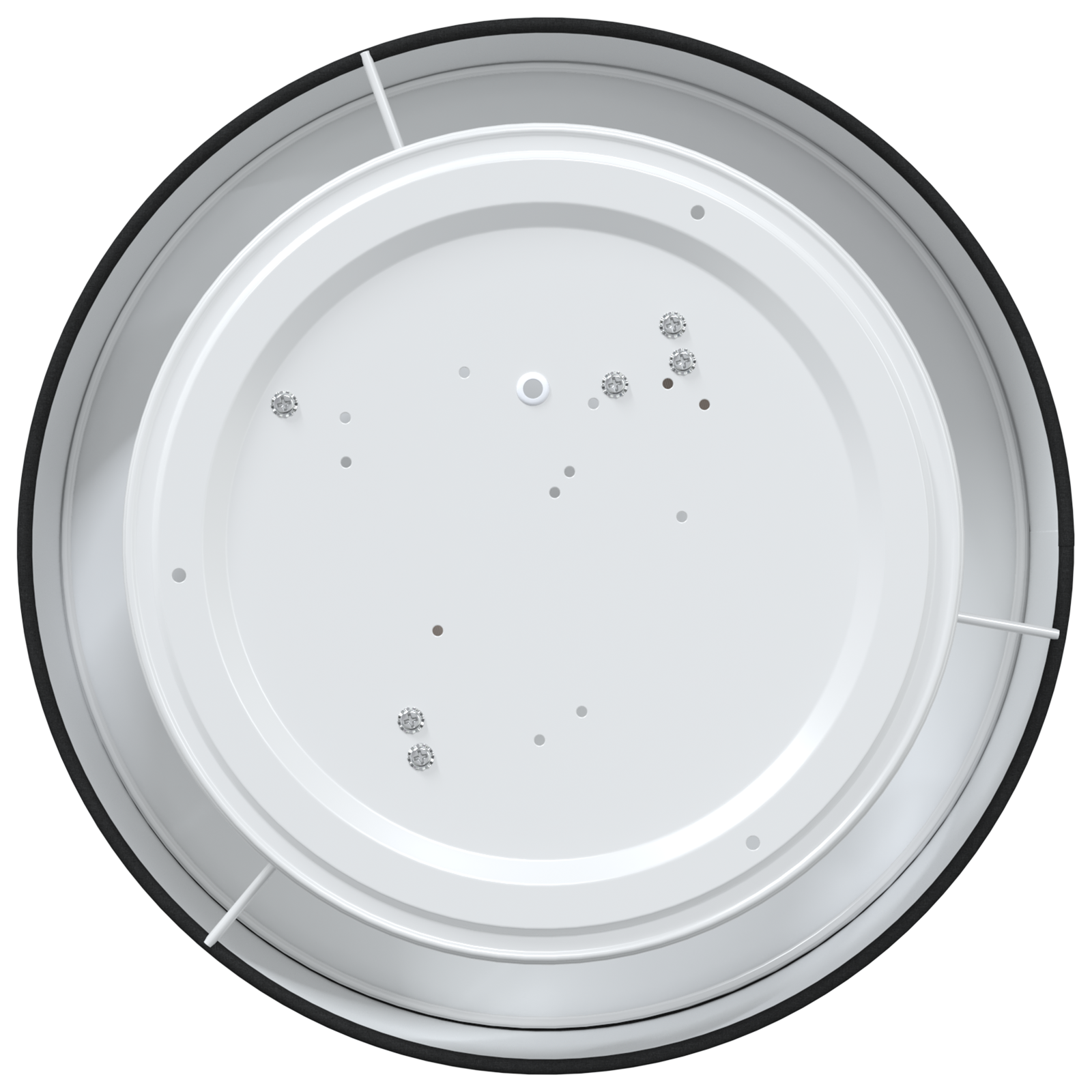 Lampade a Soffitto a Incasso Nere Ø 38 cm Tessuto E27