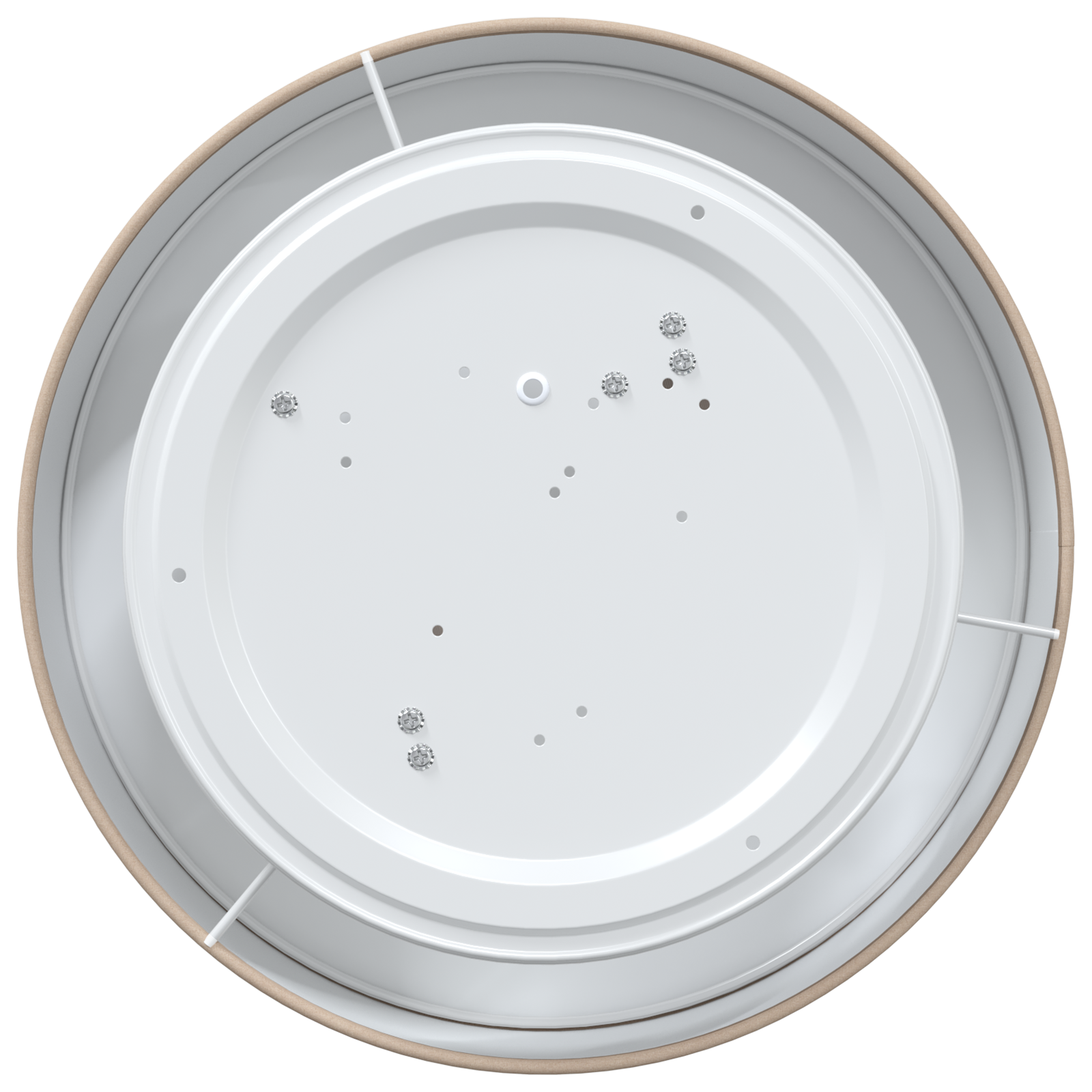 Lampade da soffitto a incasso tortora Ø 38 cm tessuto E27