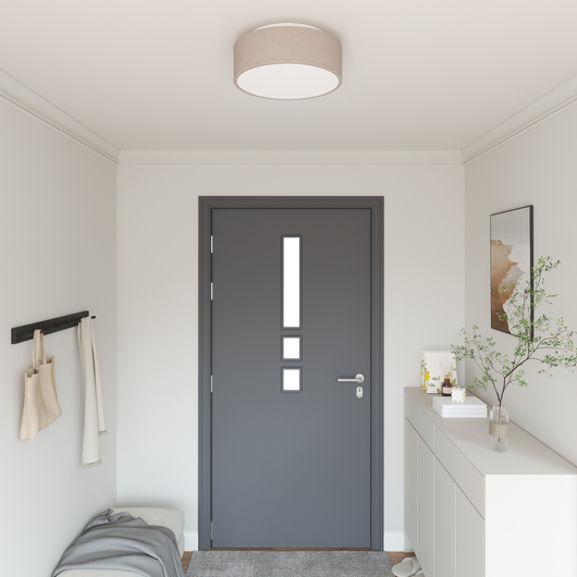 Lampade da soffitto a incasso tortora Ø 38 cm tessuto E27