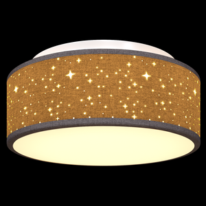 Lampade da soffitto con paralume stellato Nero Ø 30 cm Tessuto E27