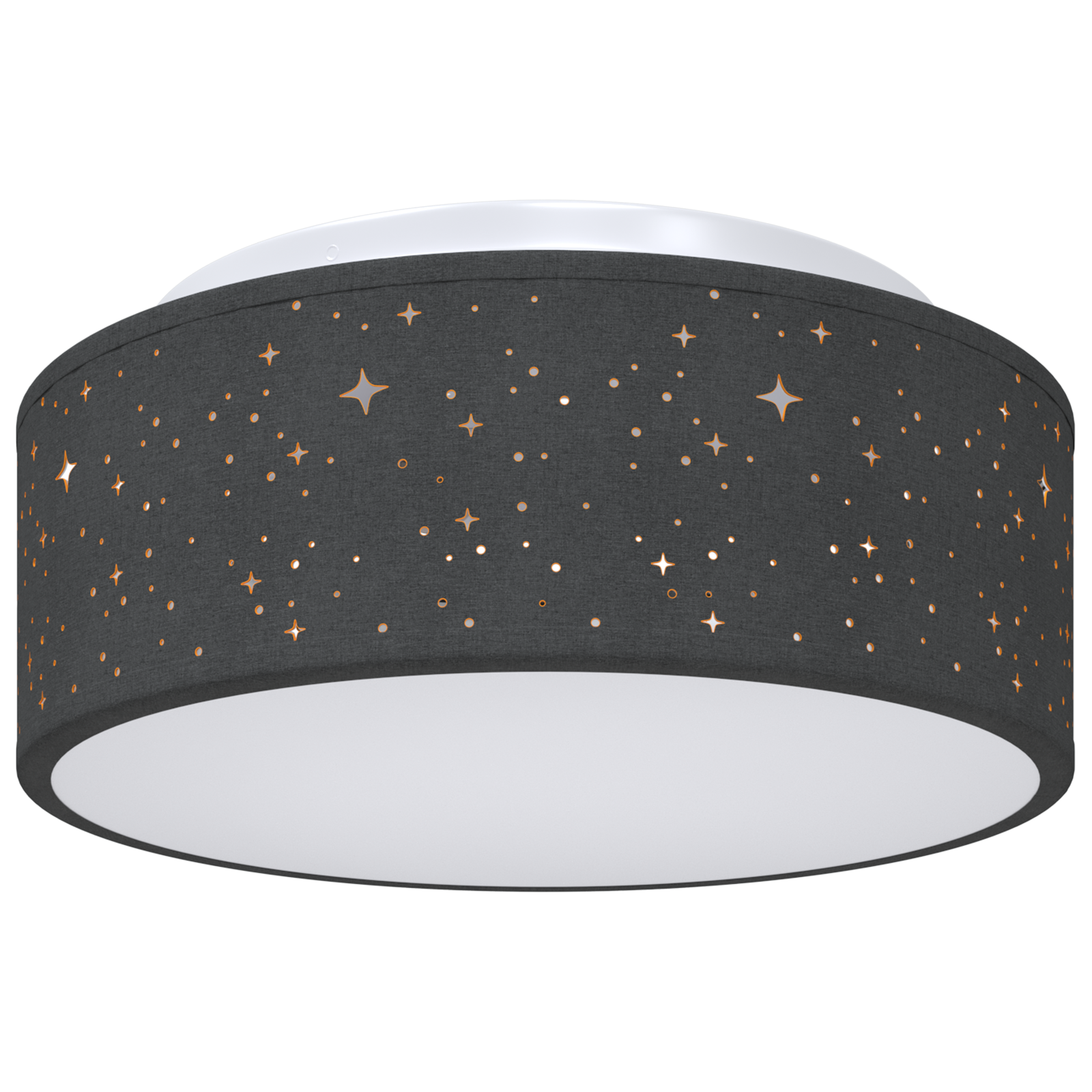 Lampade da soffitto con paralume stellato Nero Ø 30 cm Tessuto E27