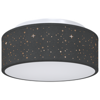 Lampade da soffitto con paralume stellato Nero Ø 30 cm Tessuto E27