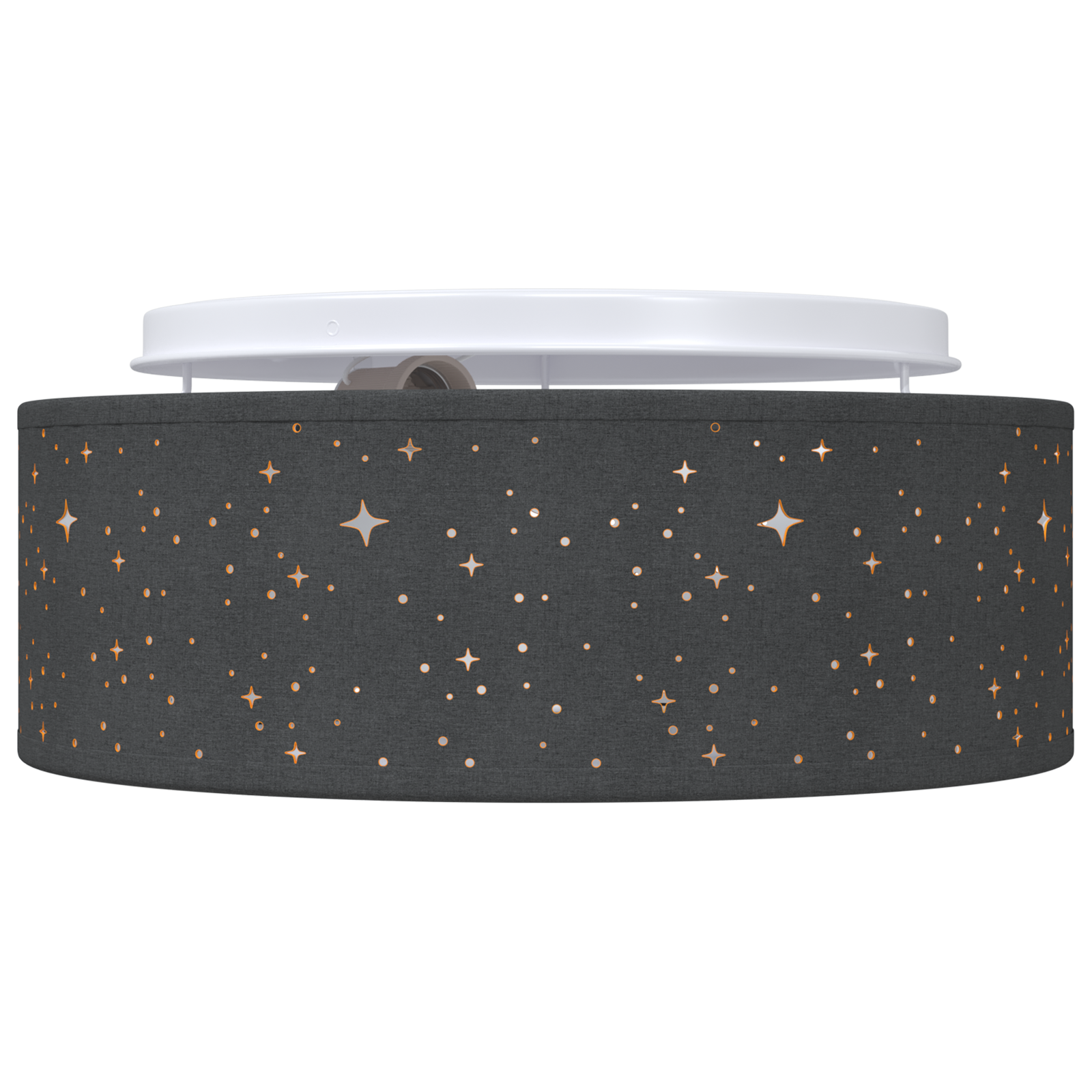Lampade da soffitto con paralume stellato Nero Ø 30 cm Tessuto E27