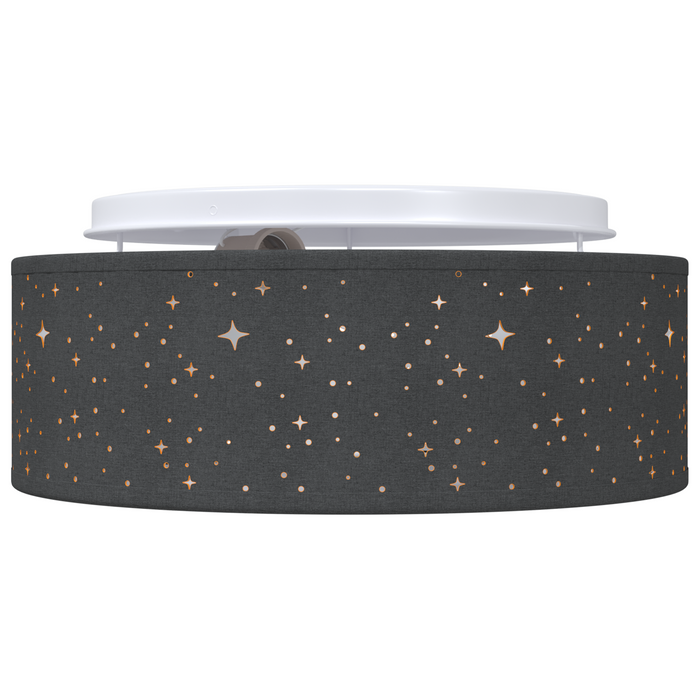 Lampade da soffitto con paralume stellato Nero Ø 30 cm Tessuto E27