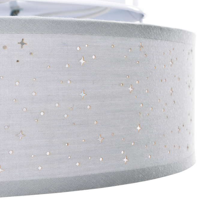 Lampade a soffitto con paralume stellato Grigio Ø 30 cm Tessuto E27