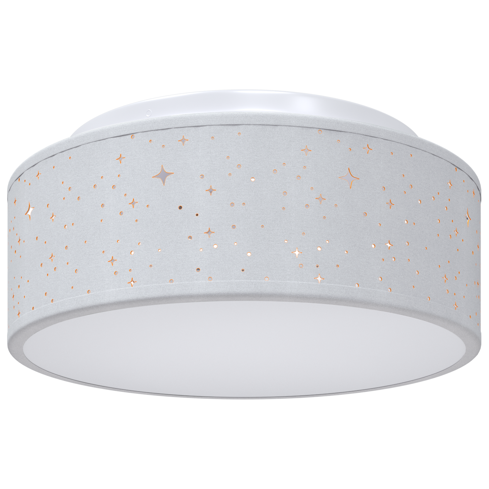 Lampade a soffitto con paralume stellato Grigio Ø 30 cm Tessuto E27