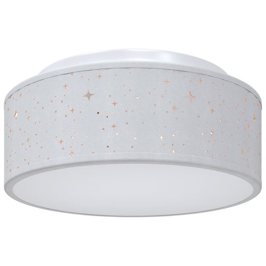 Lampade a soffitto con paralume stellato Grigio Ø 30 cm Tessuto E27