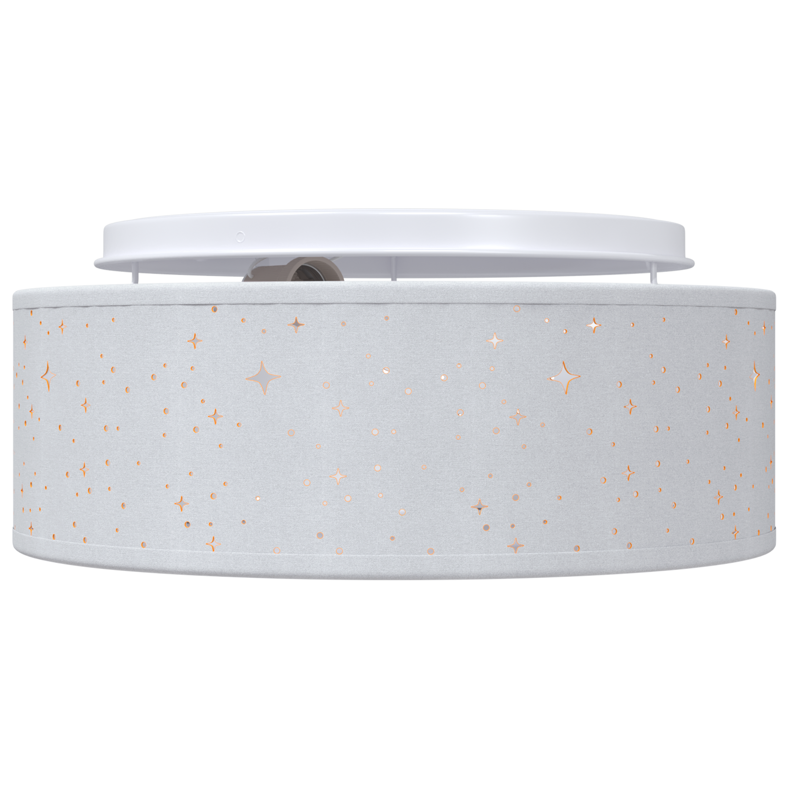 Lampade a soffitto con paralume stellato Grigio Ø 30 cm Tessuto E27