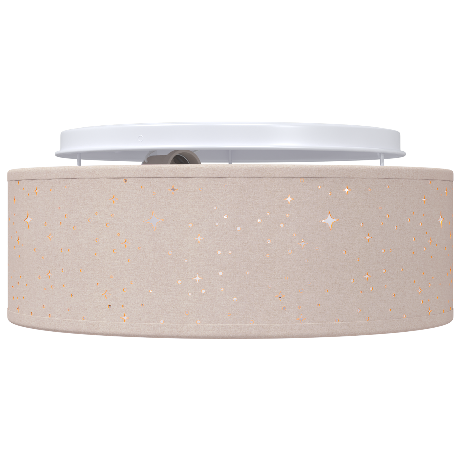 Lampade da soffitto con paralume stellato tortora Ø 30 cm tessuto E27