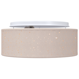 Lampade da soffitto con paralume stellato tortora Ø 30 cm tessuto E27