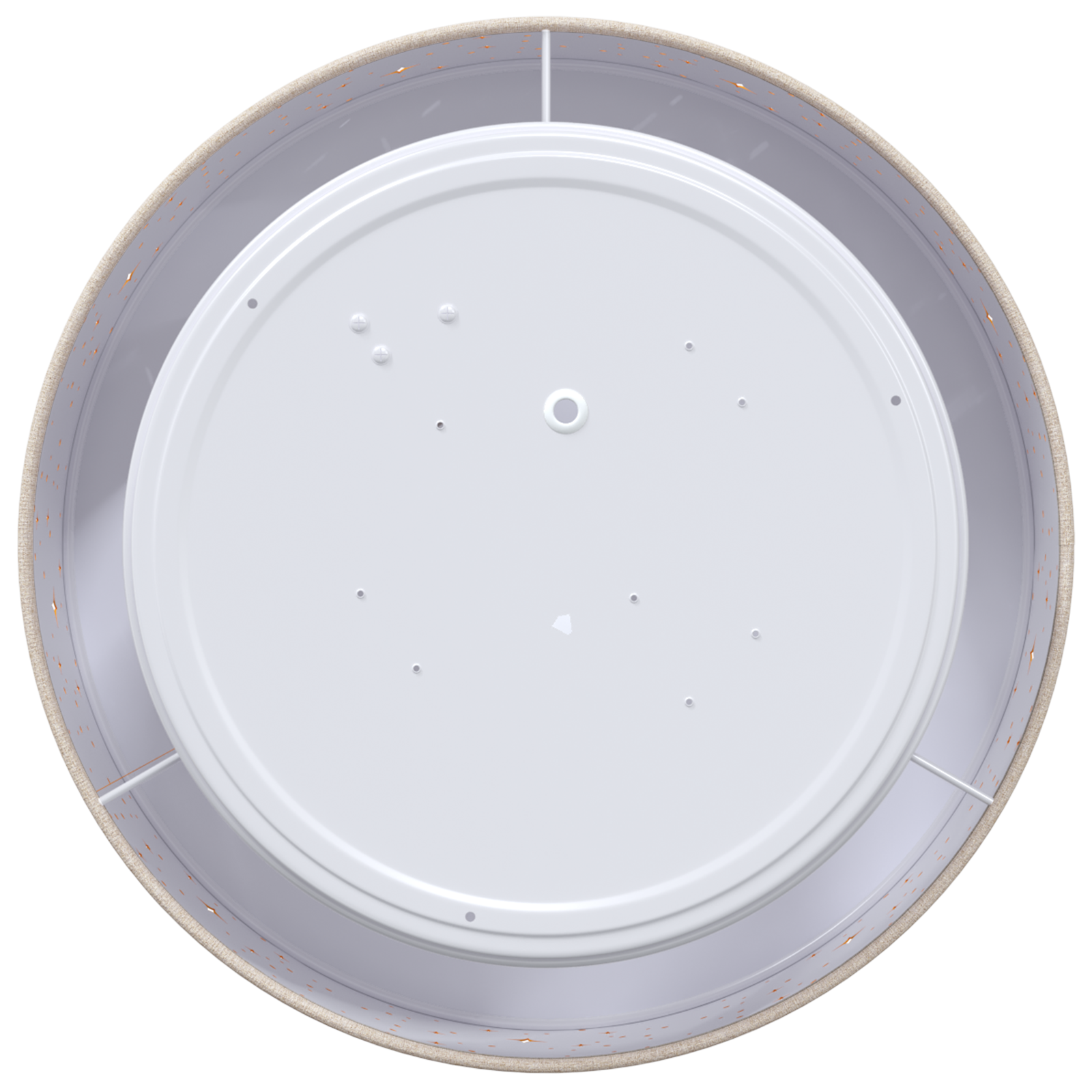 Lampade da soffitto con paralume stellato tortora Ø 30 cm tessuto E27