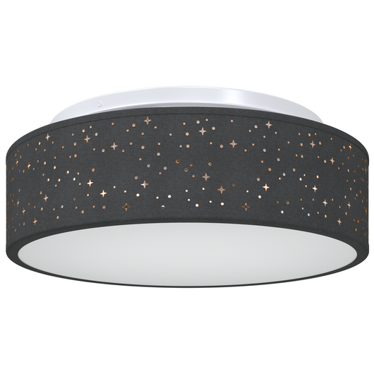 Lampade da soffitto con paralume stellato Nero Ø 38 cm Tessuto E27