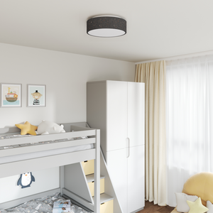 Lampade da soffitto con paralume stellato Nero Ø 38 cm Tessuto E27