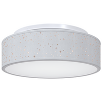 Lampade da soffitto con paralume stellato grigio Ø 38 cm tessuto E27