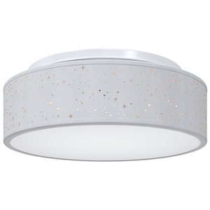 Lampade da soffitto con paralume stellato grigio Ø 38 cm tessuto E27
