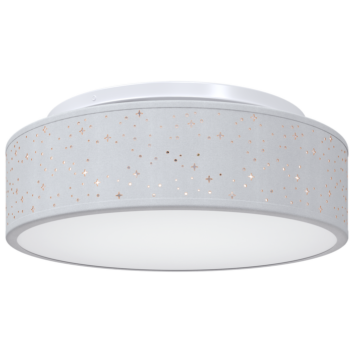 Lampade da soffitto con paralume stellato grigio Ø 38 cm tessuto E27