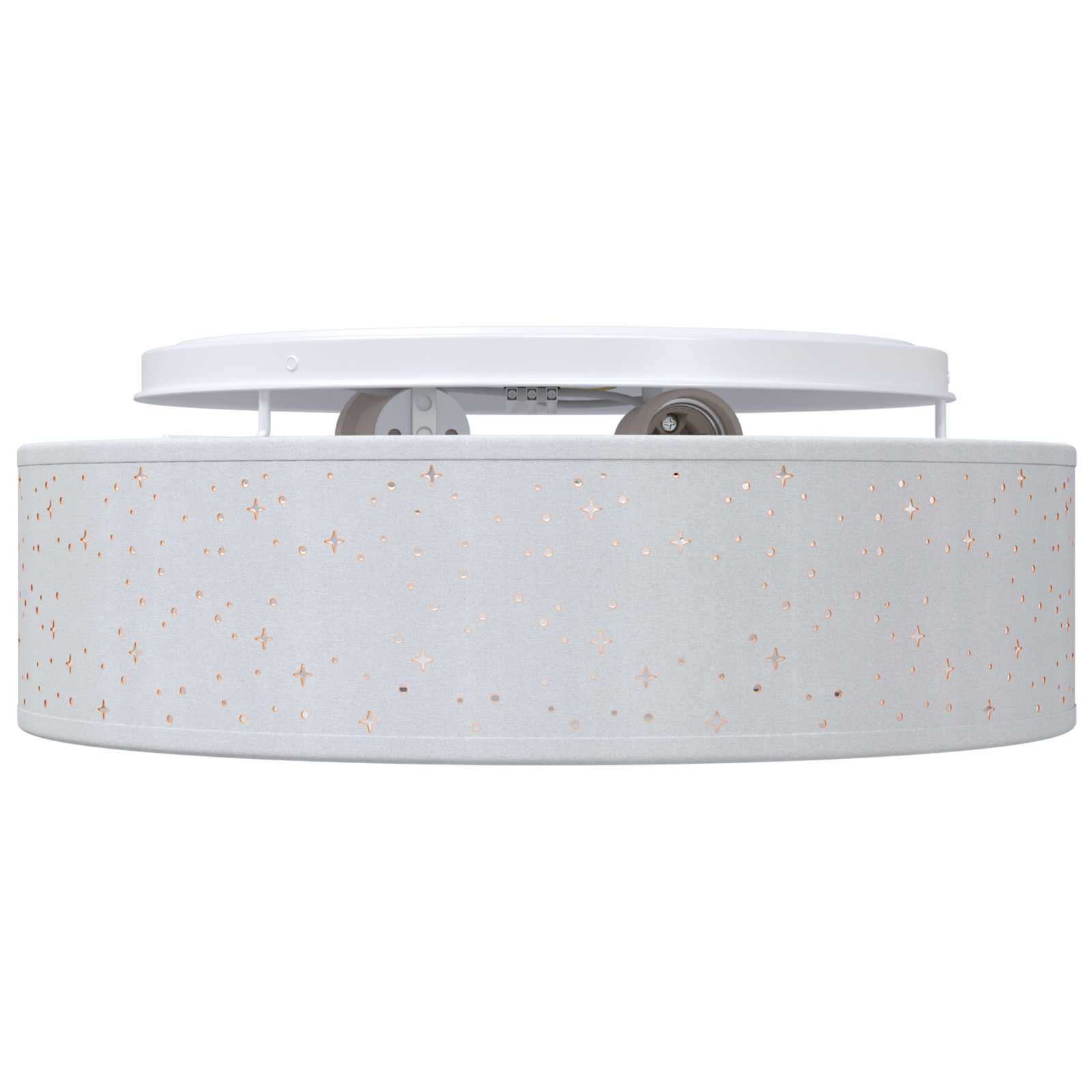 Lampade da soffitto con paralume stellato grigio Ø 38 cm tessuto E27