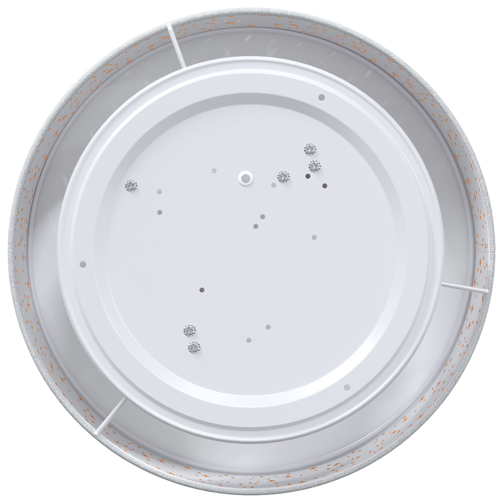 Lampade da soffitto con paralume stellato grigio Ø 38 cm tessuto E27