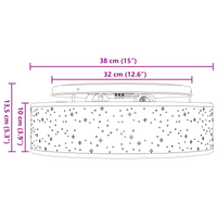 Lampade da soffitto con paralume stellato grigio Ø 38 cm tessuto E27