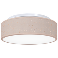 Lampade da soffitto con paralume stellato Tortora Ø 38 cm Tessuto E27