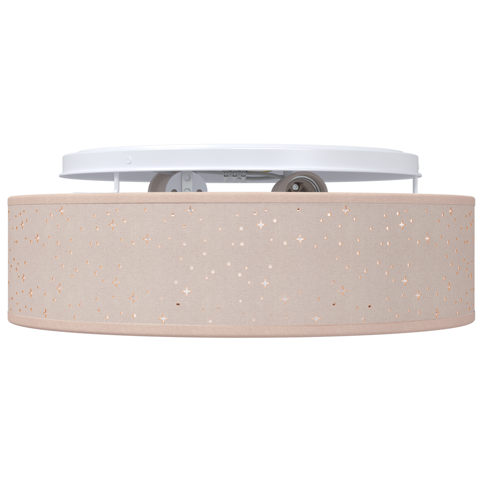 Lampade da soffitto con paralume stellato Tortora Ø 38 cm Tessuto E27