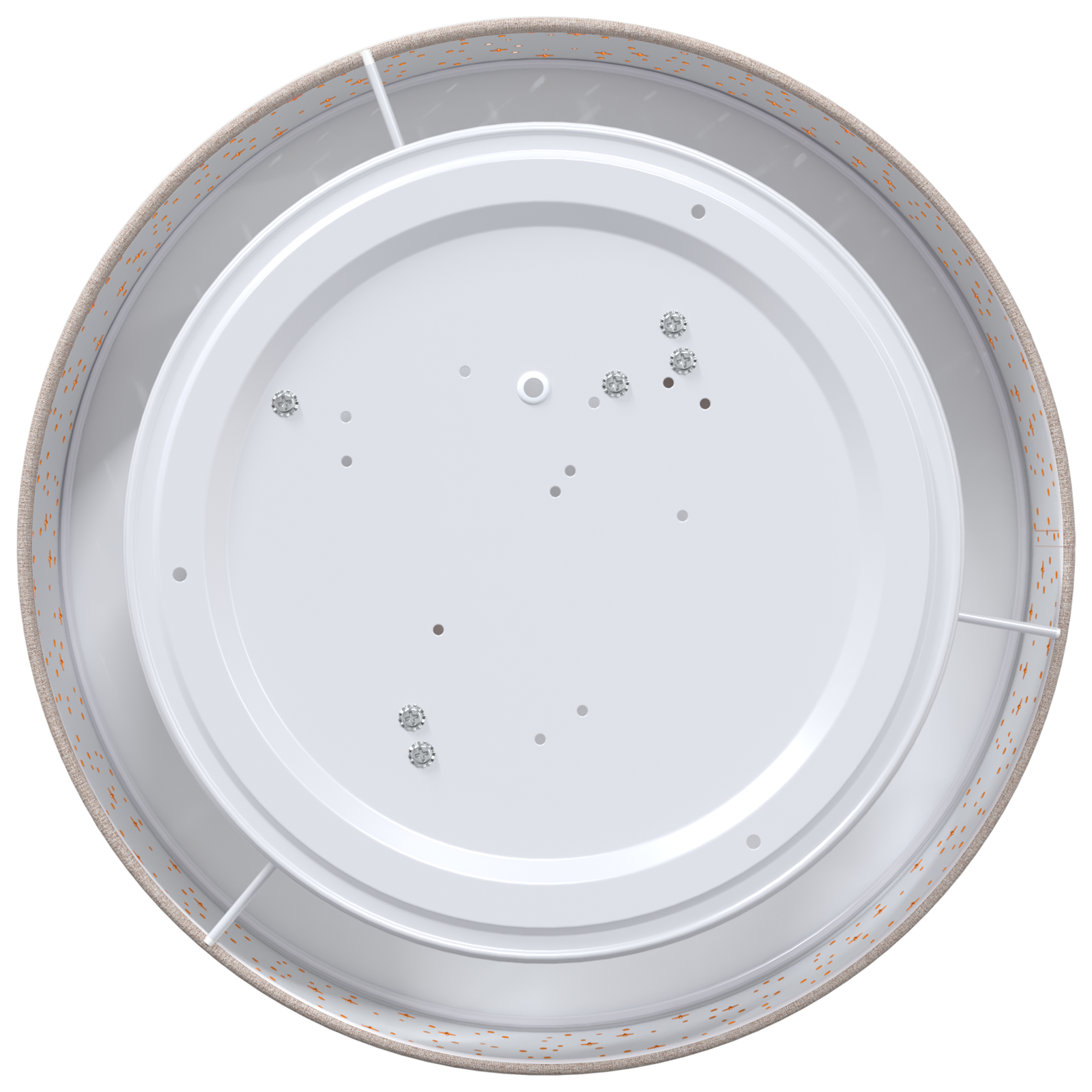 Lampade da soffitto con paralume stellato Tortora Ø 38 cm Tessuto E27