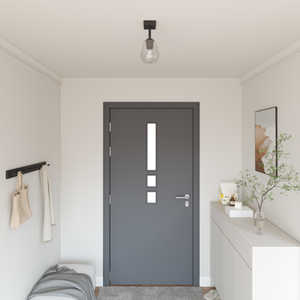 Lampade da soffitto  con paralume in vetro regolabile antracite E27