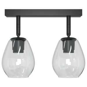 Lampade da soffitto con paralume in vetro regolabile Anthracite E27