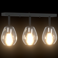 Faretti da soffitto con paralume in vetro regolabile in antracite, E27