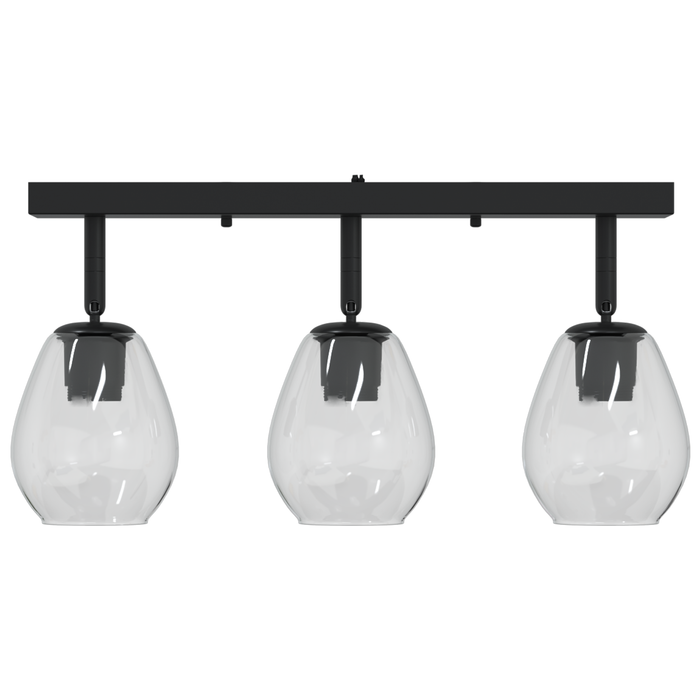 Faretti da soffitto con paralume in vetro regolabile in antracite, E27