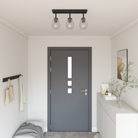 Faretti da soffitto con paralume in vetro regolabile in antracite, E27