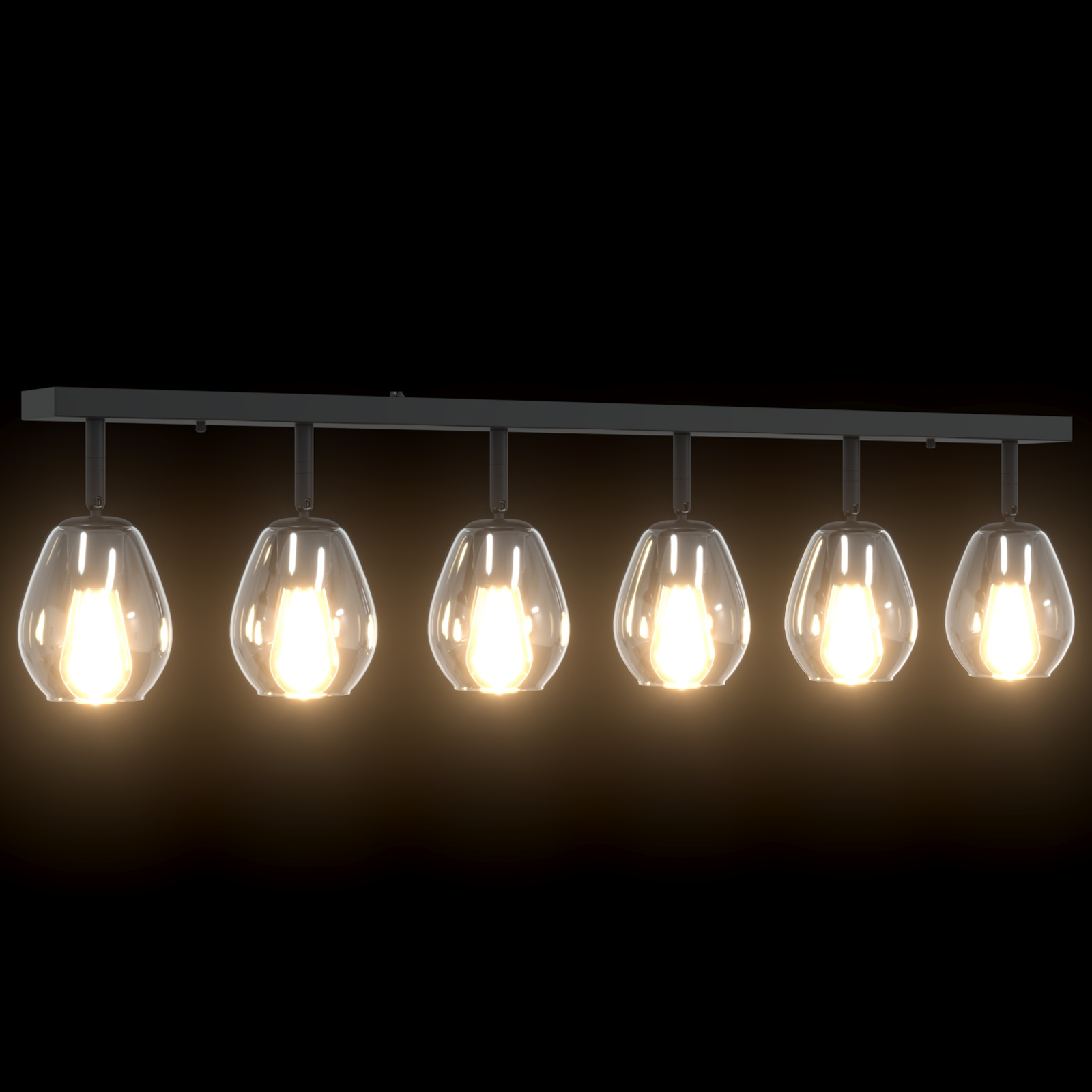 Lampade a soffitto con paralume in vetro regolabile in antracite E27