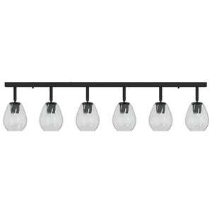 Lampade a soffitto con paralume in vetro regolabile in antracite E27