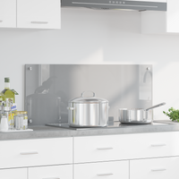 Schienale Cucina Grigio Chiaro 100x40x0,6 cm in Vetro Temperato -