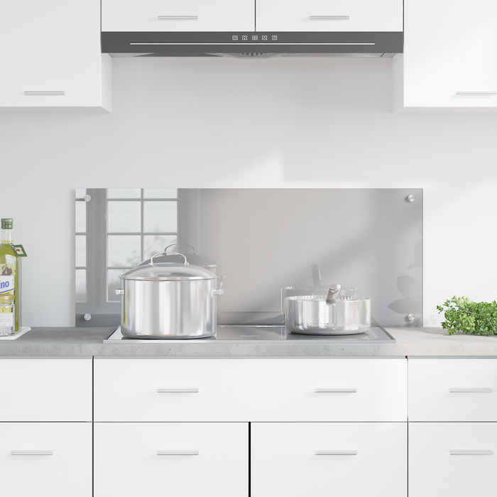 Schienale Cucina Grigio Chiaro 100x40x0,6 cm in Vetro Temperato -