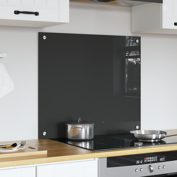 Schienale Cucina Grigio Scuro 70x60x0,6 cm in Vetro Temperato