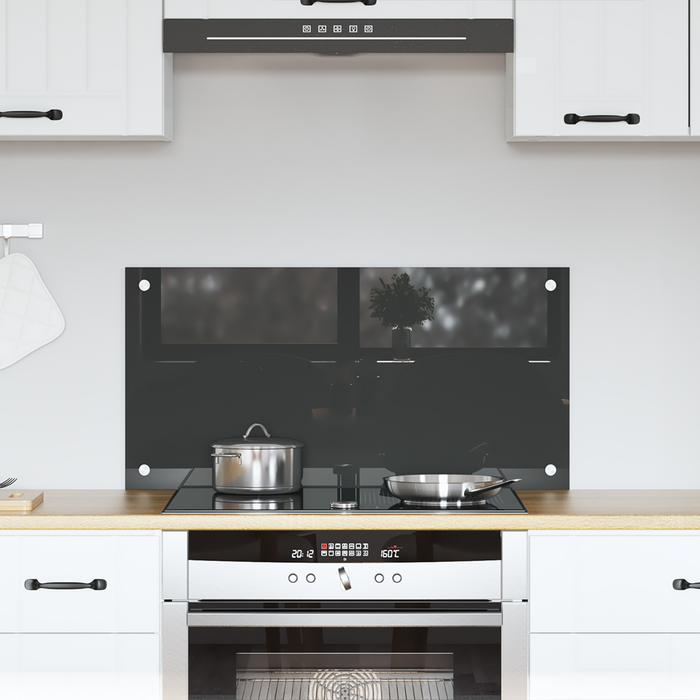 Schienale Cucina Grigio Scuro 80x40x0,6 cm in Vetro Temperato