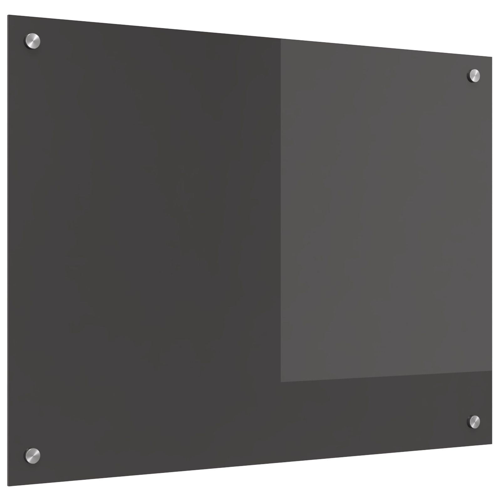 Schienale Cucina in Grigio Scuro - 80x60x0.6 cm Vetro Temperato