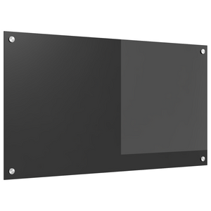 Paravento da Cucina Grigio Scuro 90x50x0,6 cm in Vetro Temperato