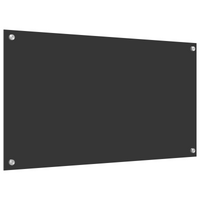 Paravento da Cucina Grigio Scuro 90x50x0,6 cm in Vetro Temperato